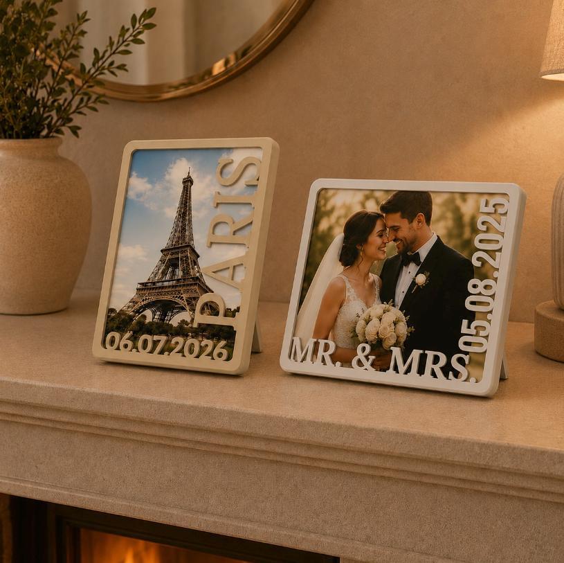 Personalised 3D Printed Photo Frame (4x6 inches)