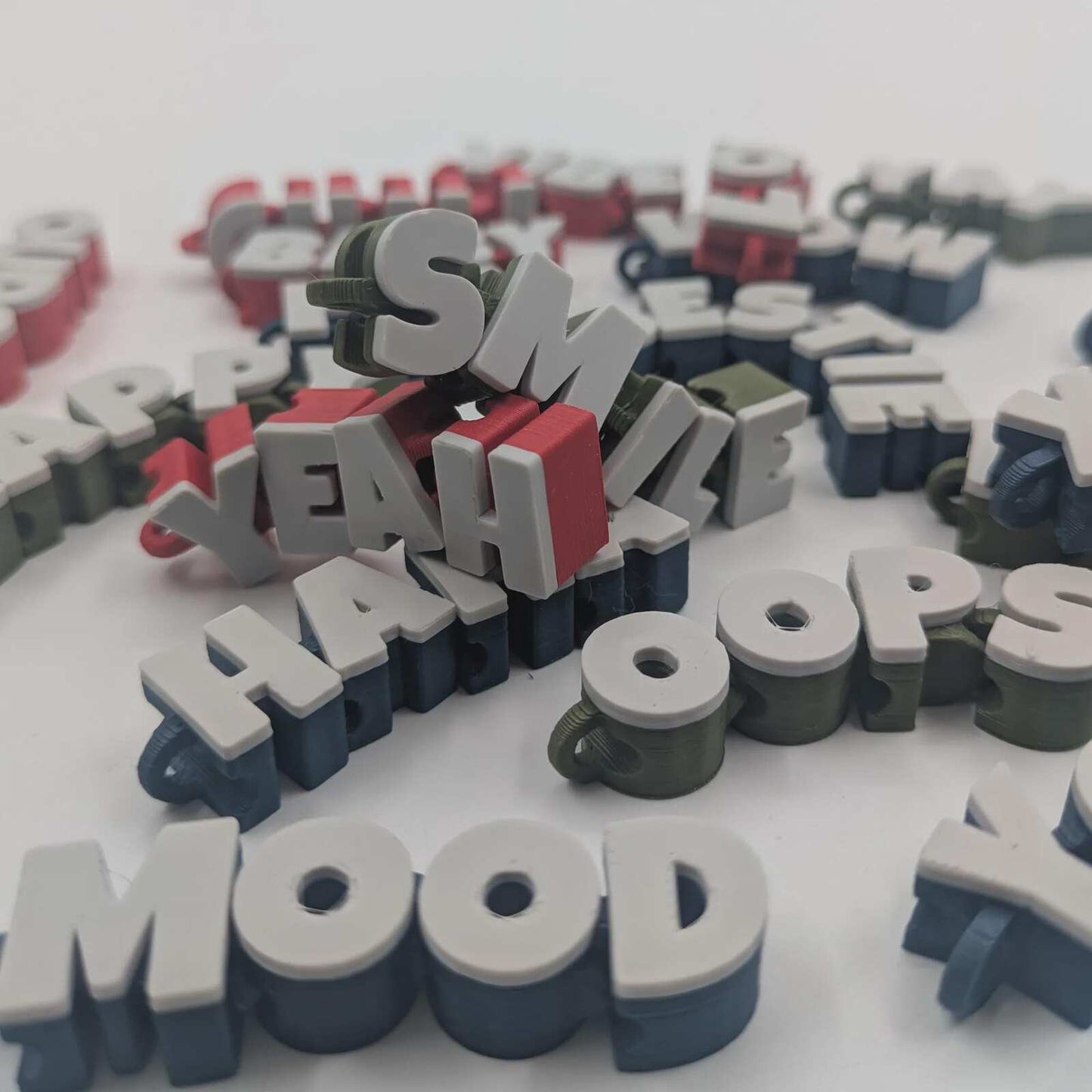 20 Pack Articulated Word Keychains