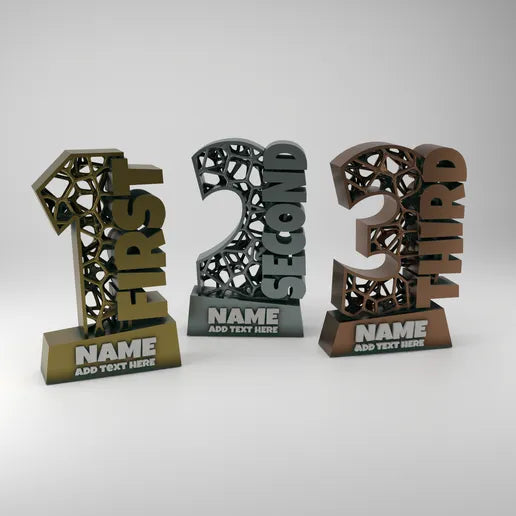 Custom 3D Printed Placement Trophy