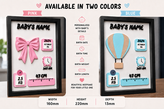 Personalised Baby Birth Stats Frame
