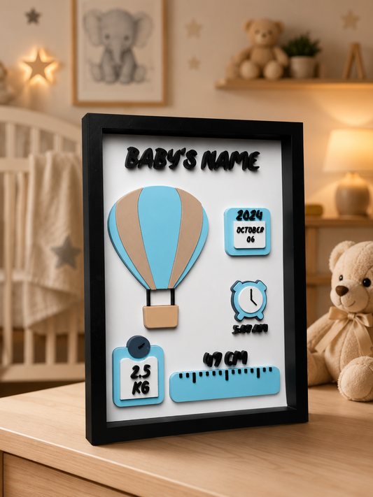 Personalised Baby Birth Stats Frame