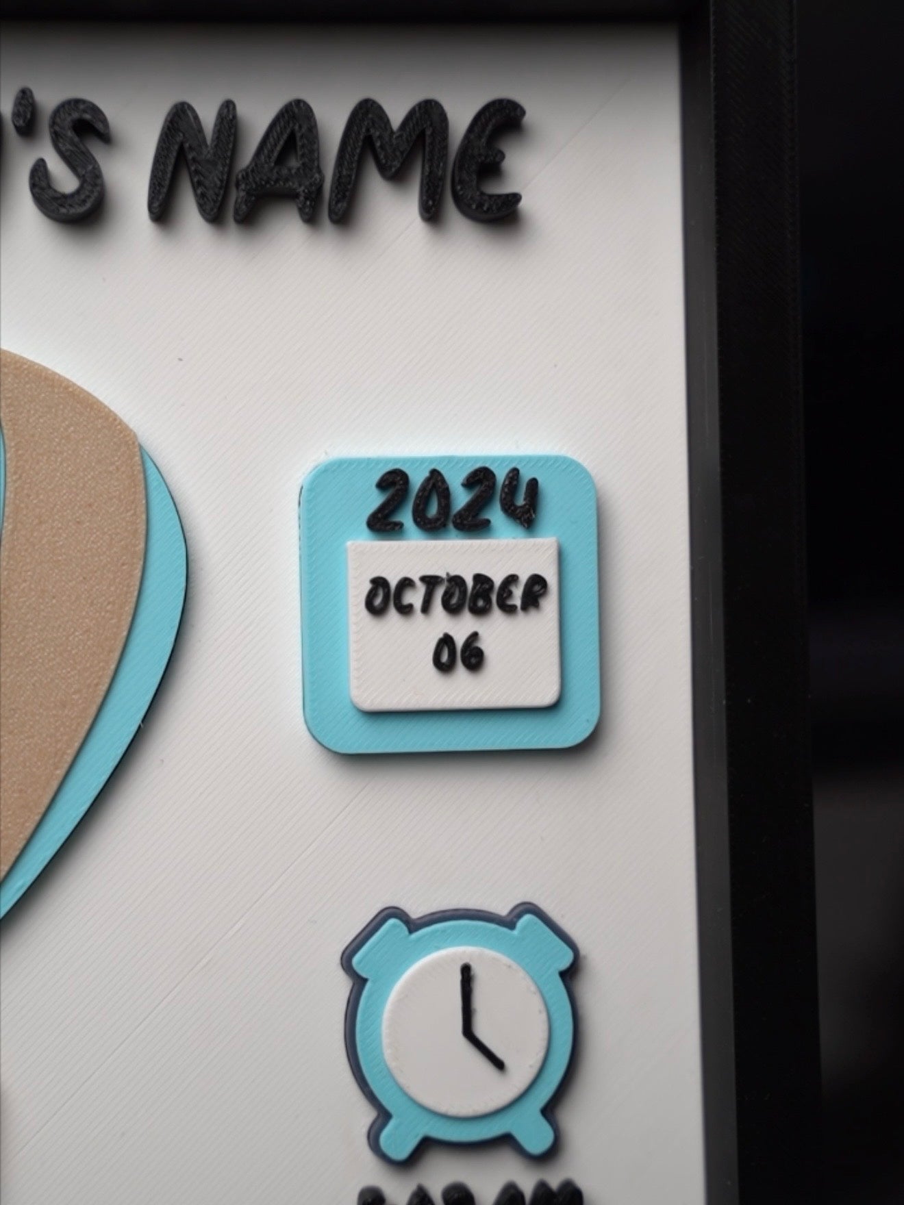 Personalised Baby Birth Stats Frame