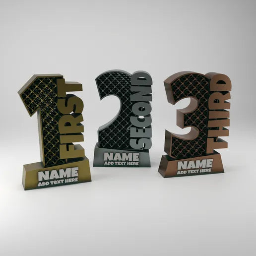 Custom 3D Printed Placement Trophy