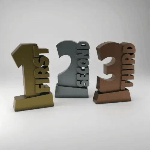 Custom 3D Printed Placement Trophy