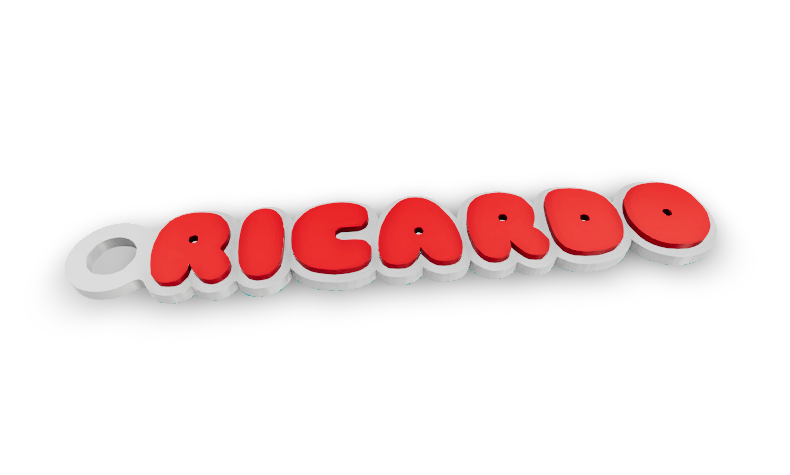 Custom 3D Printed Name Keychain