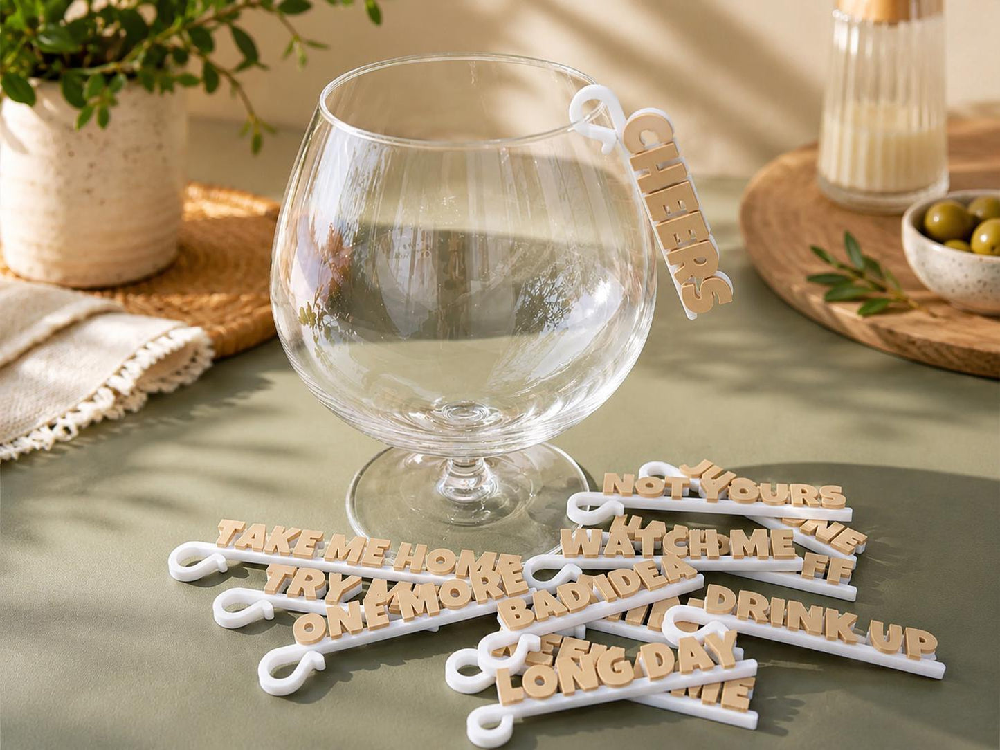 13 Pack Personalised 3D Printed Fun Drink Tags