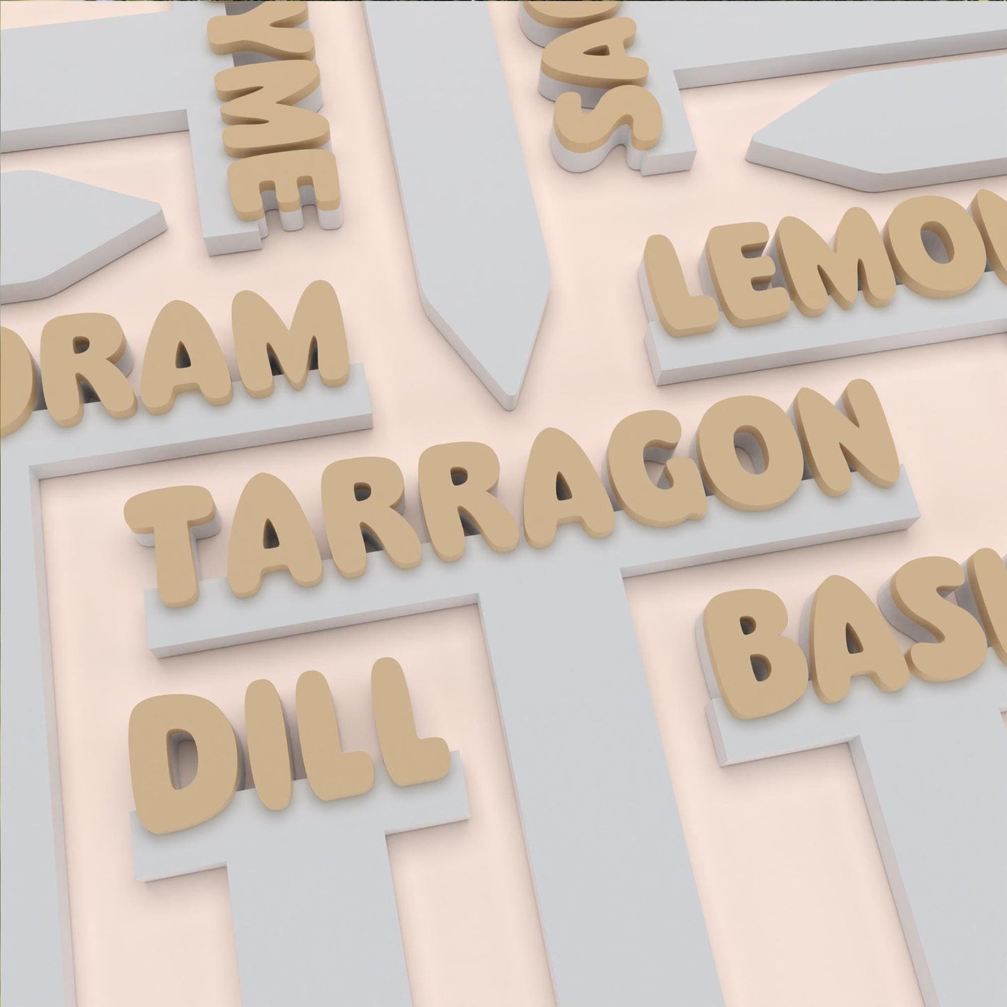 Personalised 3D Printed Plant Label