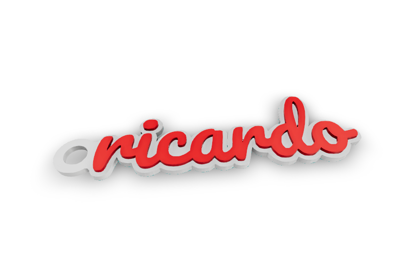 Custom 3D Printed Name Keychain