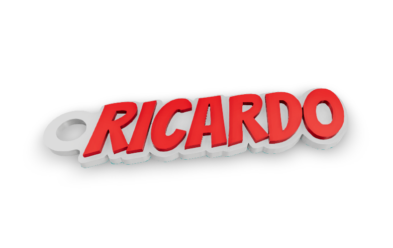 Custom 3D Printed Name Keychain